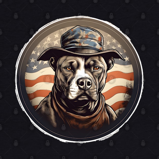 Patriotic Staffordshire Bull Terrier by NatashaCuteShop